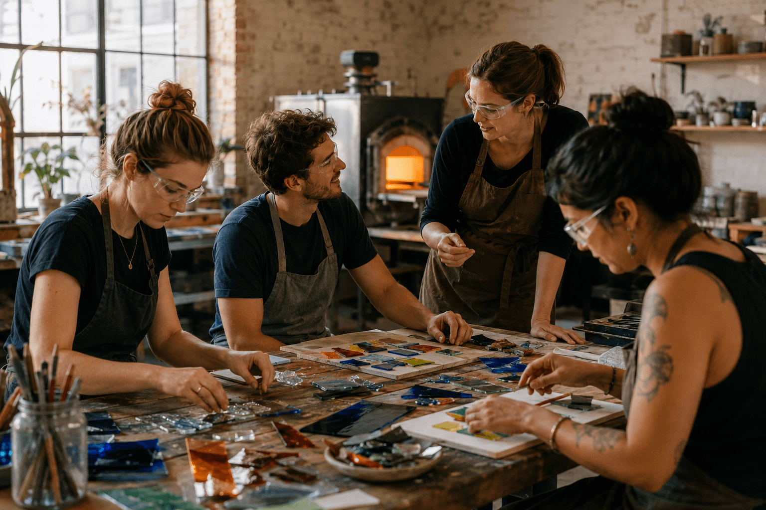 Idee per workshop di vetro e vetrofusione (in sicurezza)